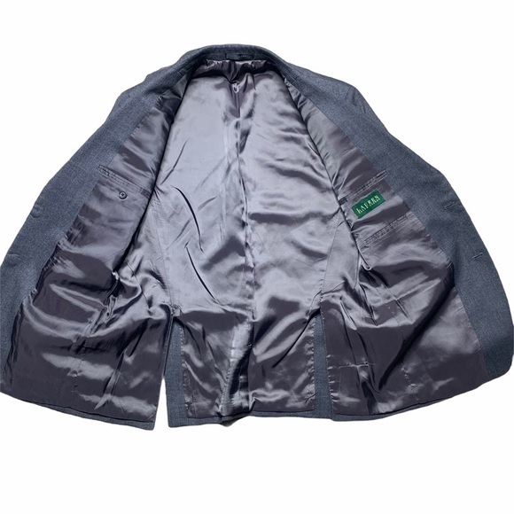 Ralph Lauren Gray Wool Blazer Size 40R Lined EUC - Picture 5 of 9